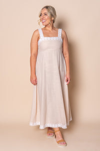 Rachelle Midi Dress in Ivory