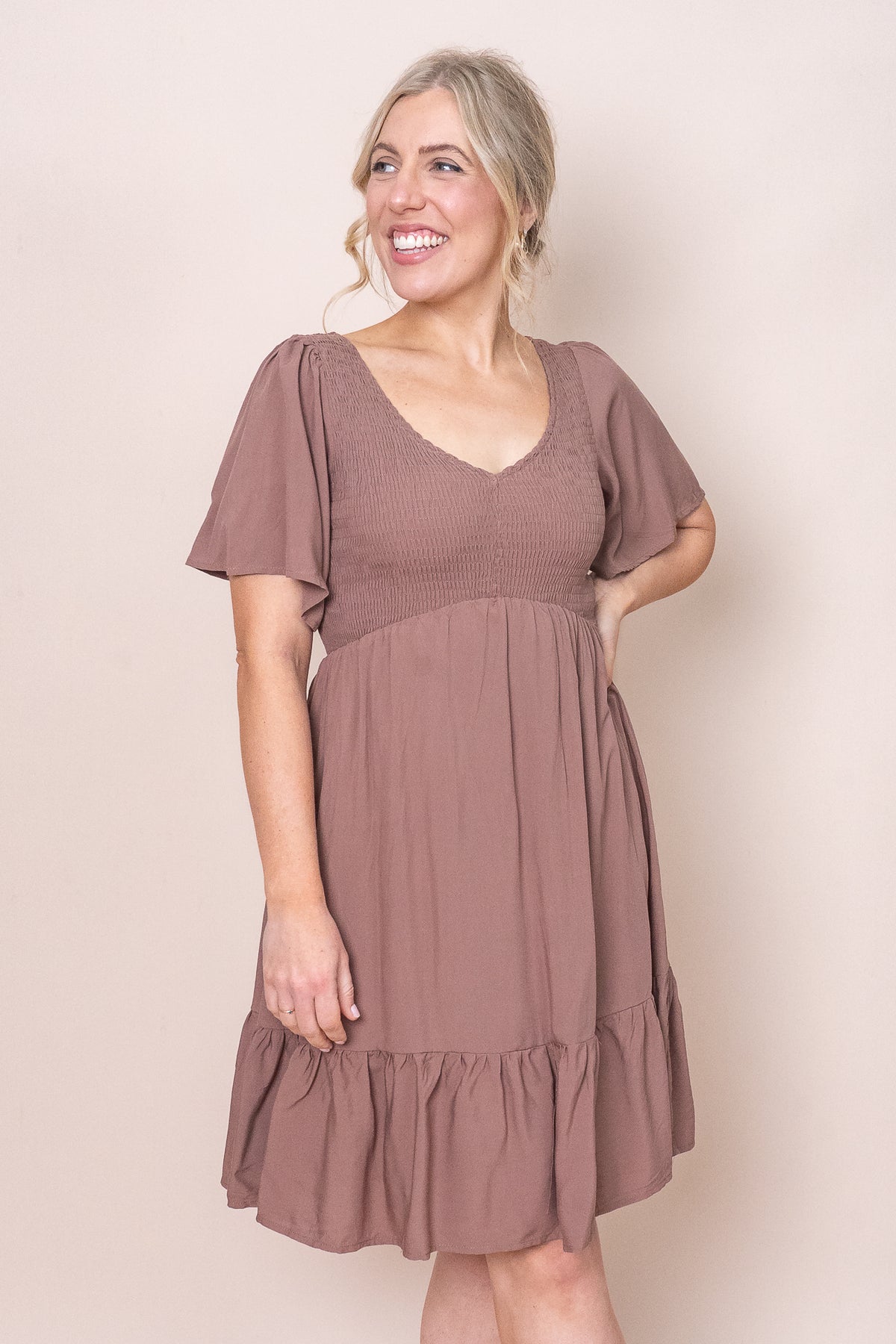 Leni Dress in Chocolate