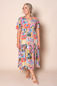 Dizzy Midi Dress in Multi
