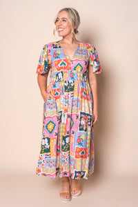 Dizzy Midi Dress in Multi