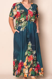 Terri Maxi Dress in Dark Teal