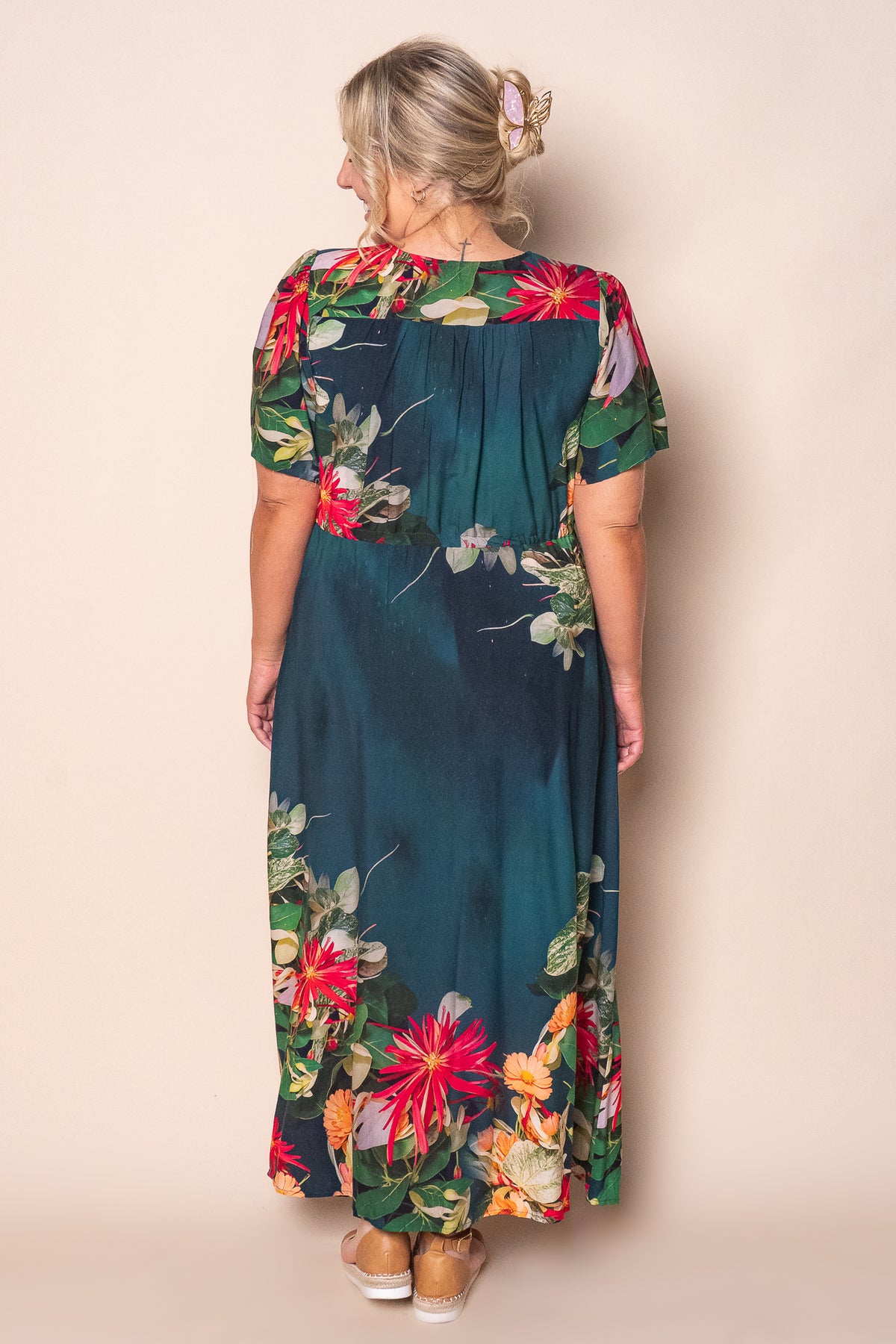 Terri Maxi Dress in Dark Teal