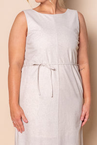 Tallow Tie Maxi Dress in Natural - Silent Theory