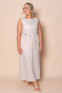 Tallow Tie Maxi Dress in Natural - Silent Theory