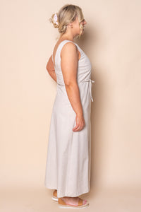 Tallow Tie Maxi Dress in Natural - Silent Theory