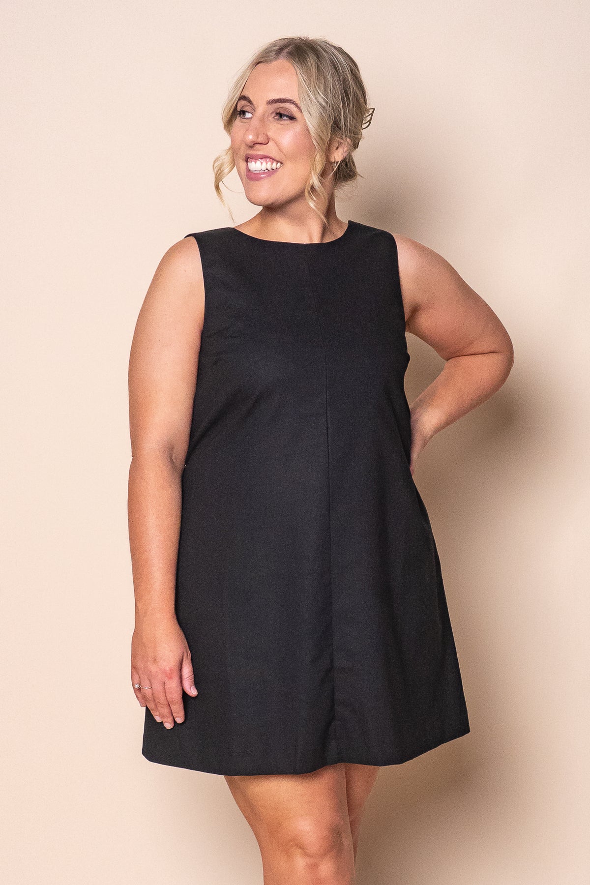 Tallow Tie Mini Dress in Black - Silent Theory