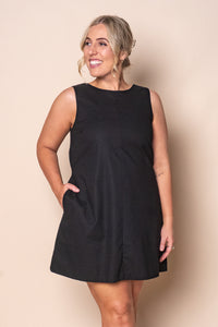 Tallow Tie Mini Dress in Black - Silent Theory