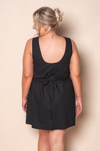 Tallow Tie Mini Dress in Black - Silent Theory