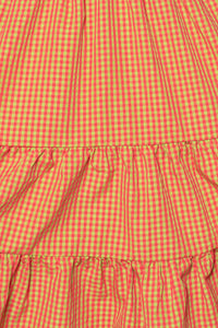 Yansi Gingham Dress in Toffee Apple