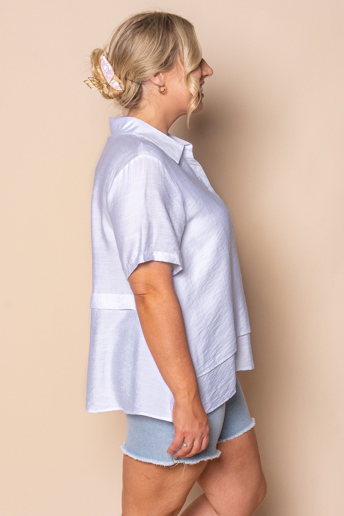 Wendy Layered Shirt in White
