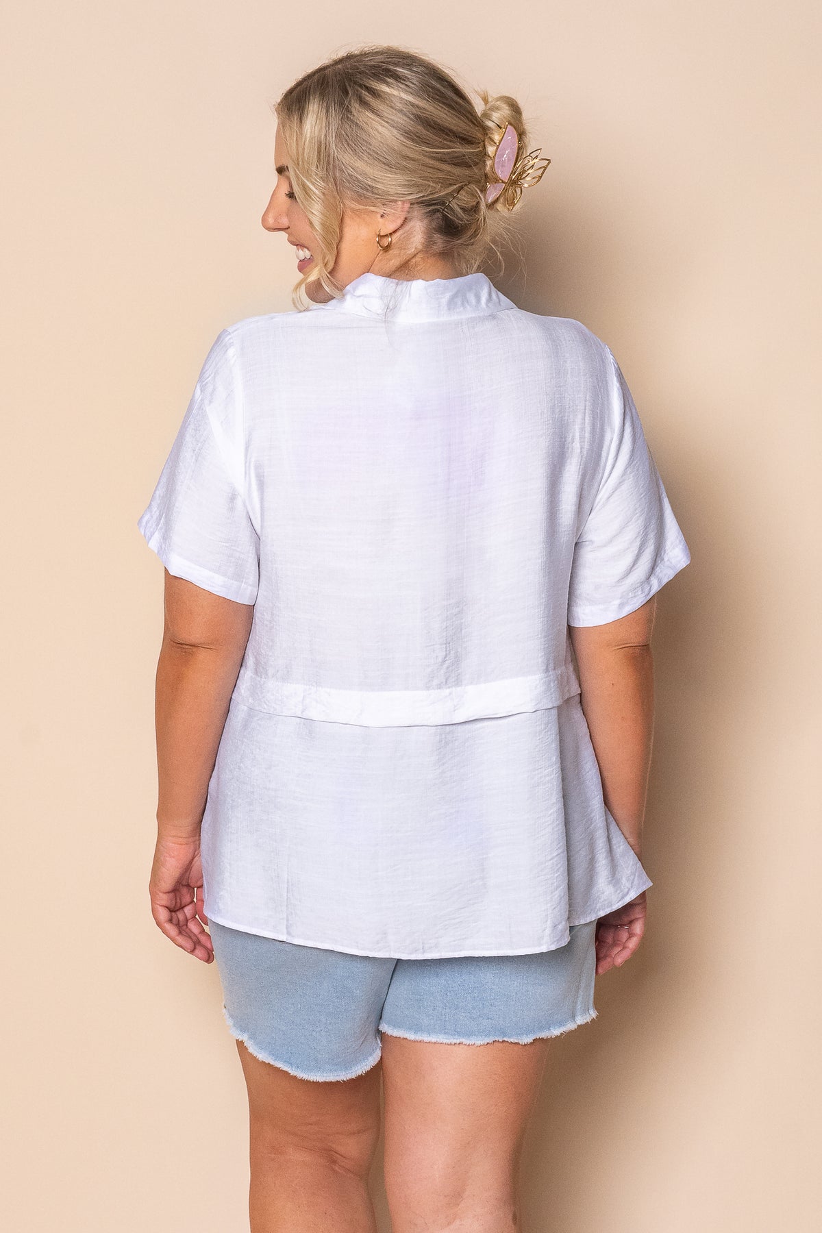 Wendy Layered Shirt in White