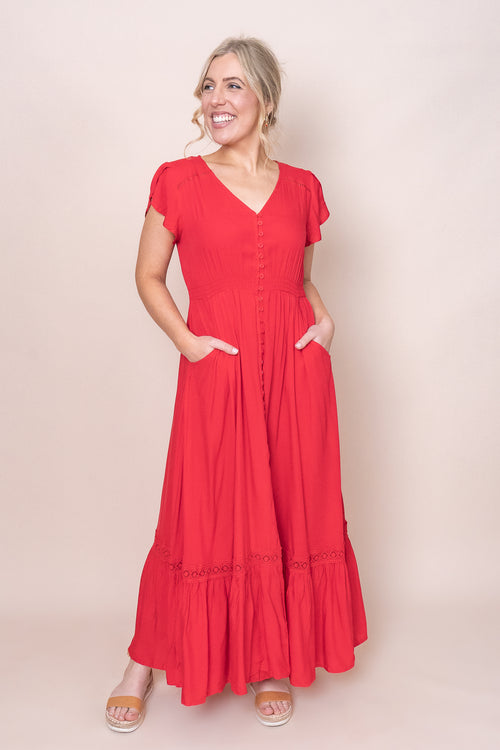 Fernie Maxi Dress in Red