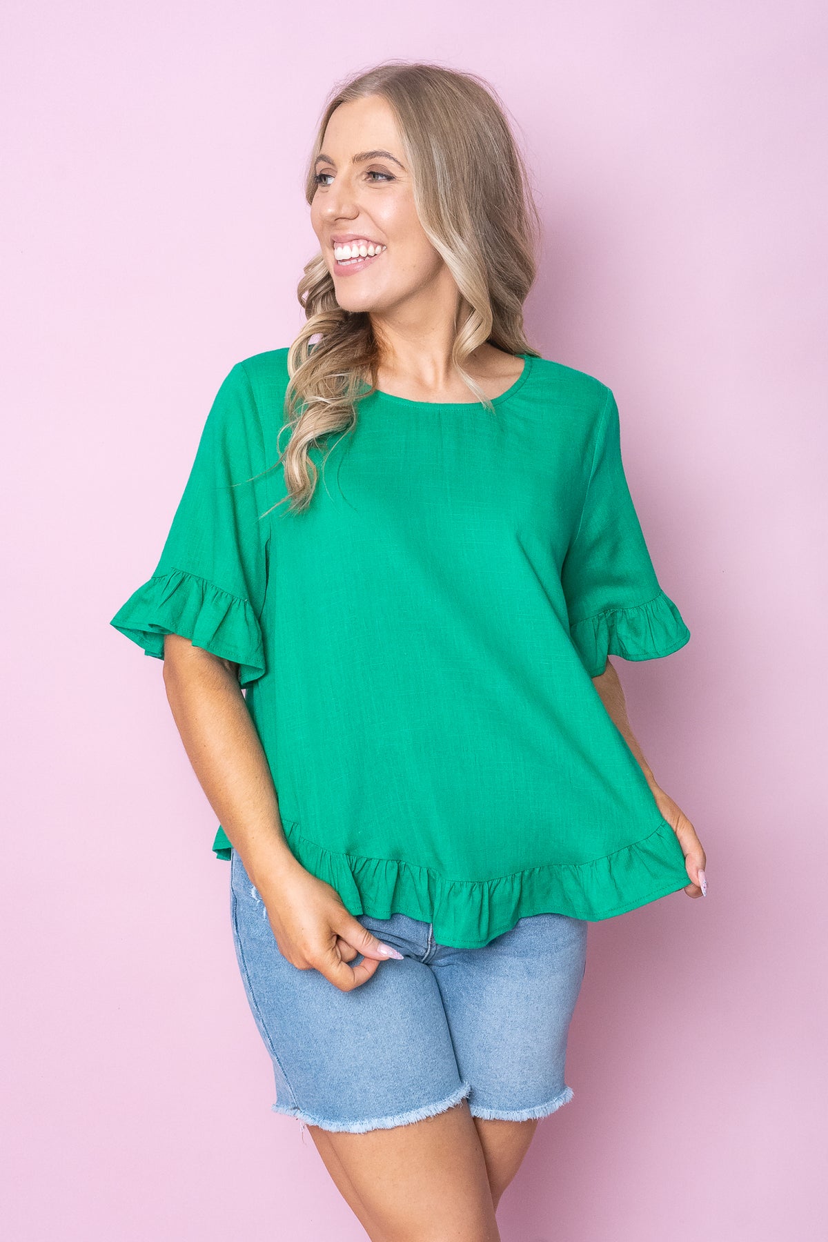 Bo Top in Emerald