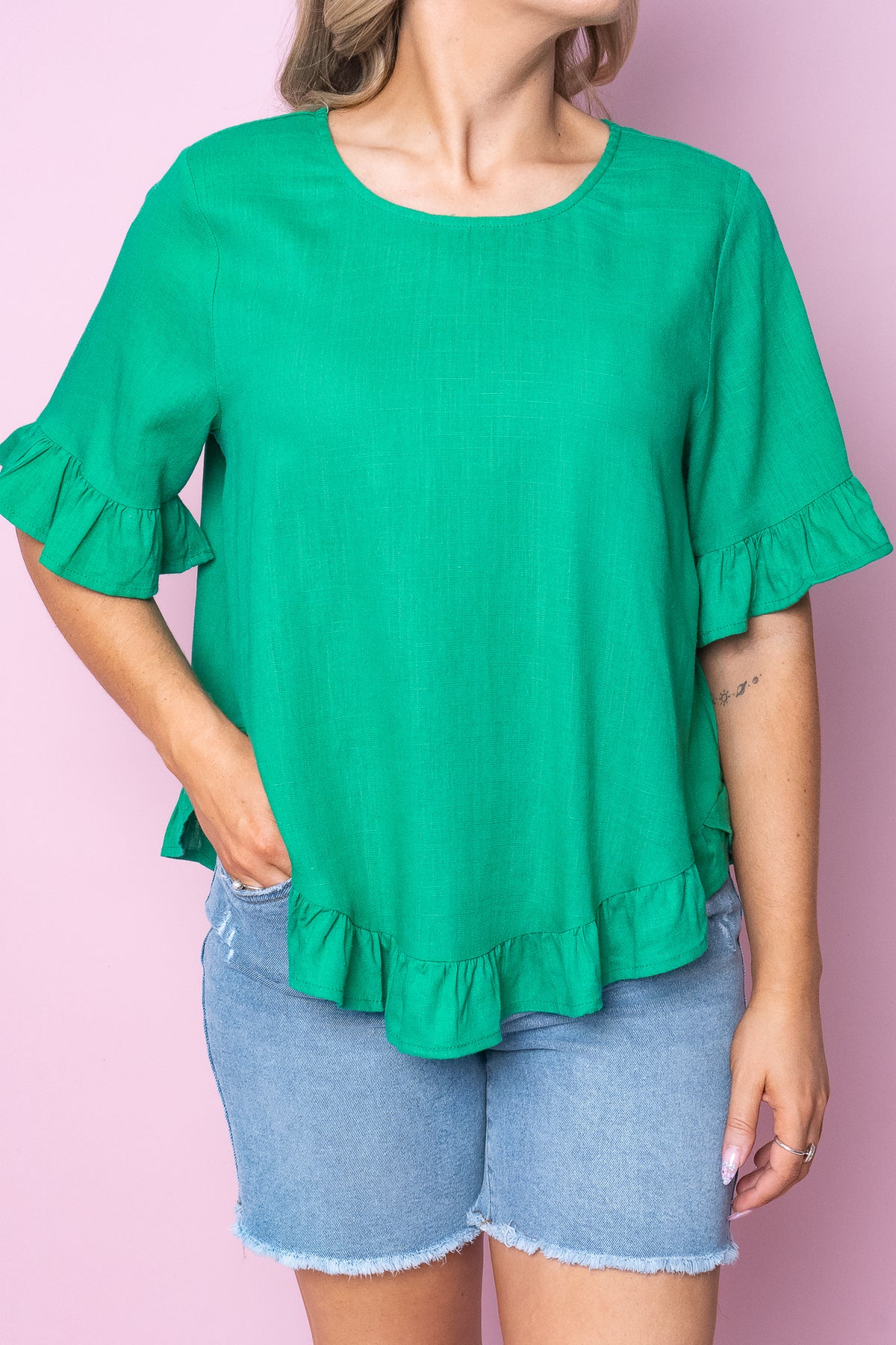 Bo Top in Emerald