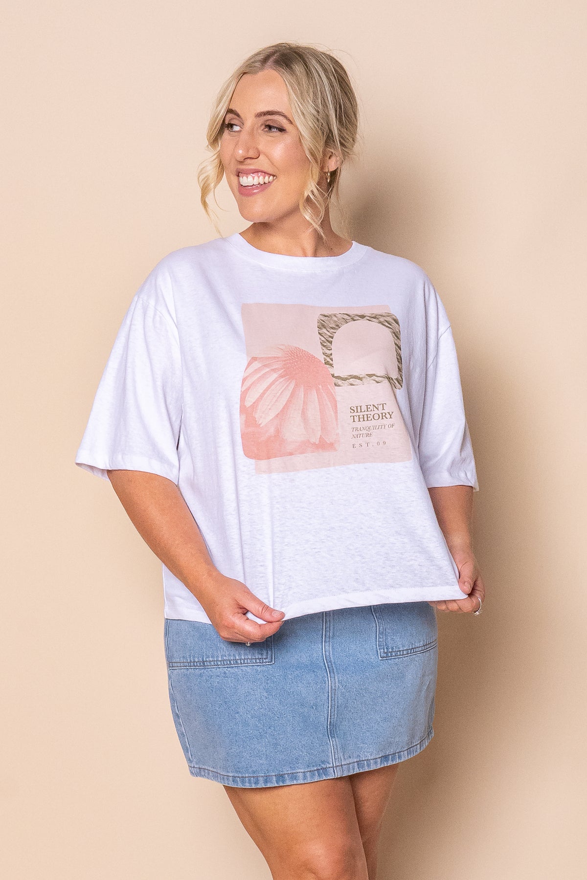 Tranquility Tee in White - Silent Theory