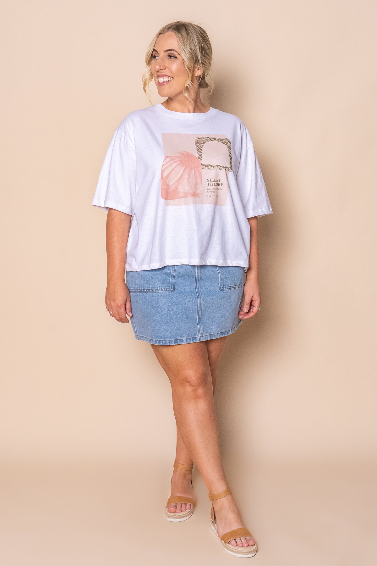 Tranquility Tee in White - Silent Theory