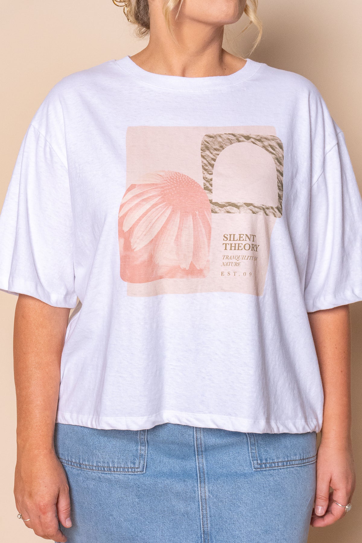 Tranquility Tee in White - Silent Theory