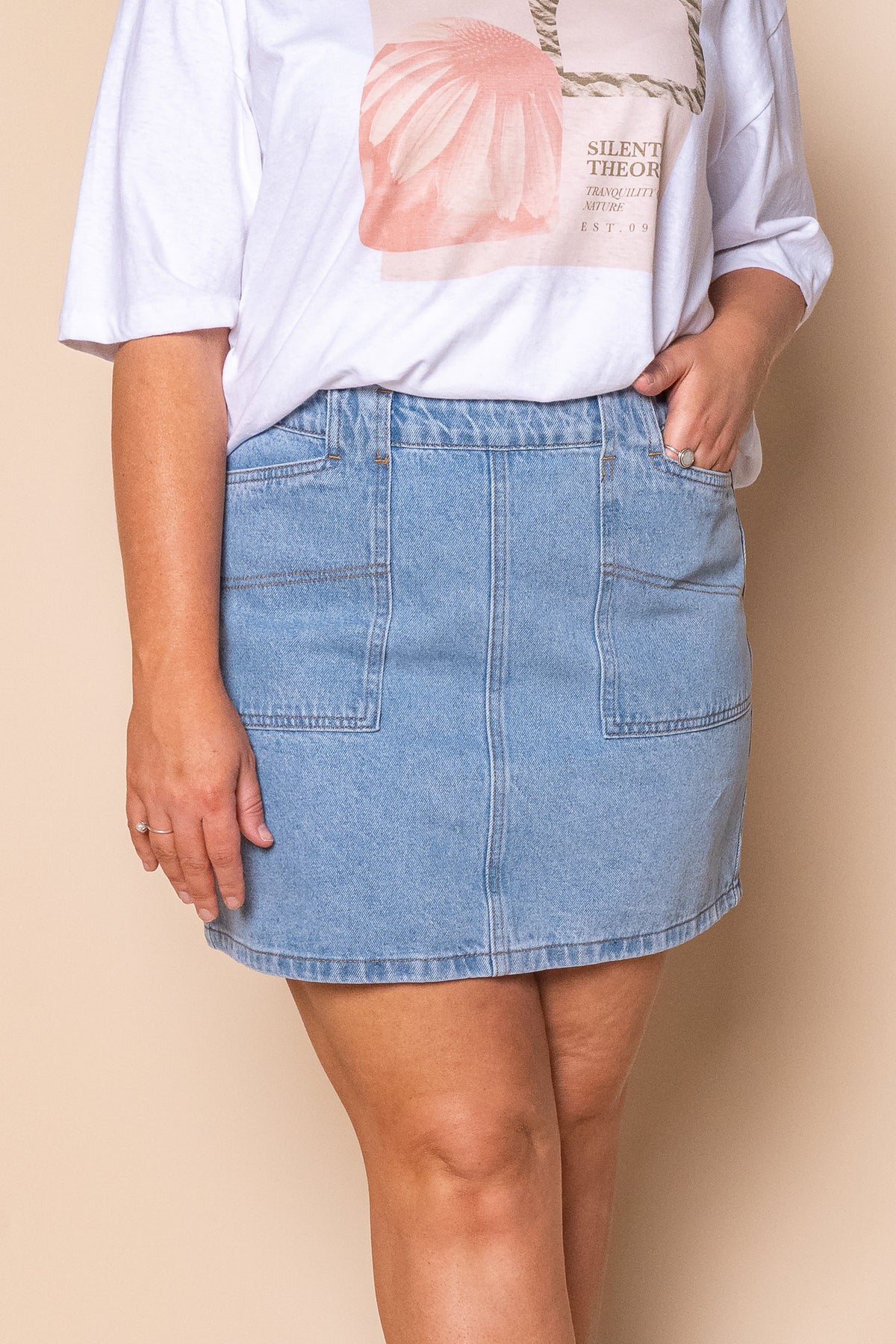 Becca Skirt in Light Blue - All About Eve