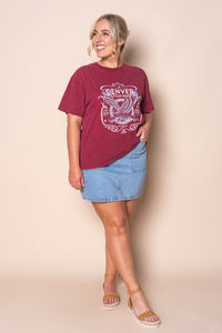 Old West Era Box Tee in Wine - All About Eve