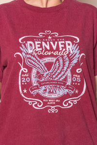 Old West Era Box Tee in Wine - All About Eve