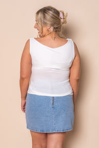 Kylie Off Shoulder Top in Vintage White - All About Eve