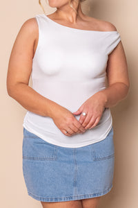 Kylie Off Shoulder Top in Vintage White - All About Eve