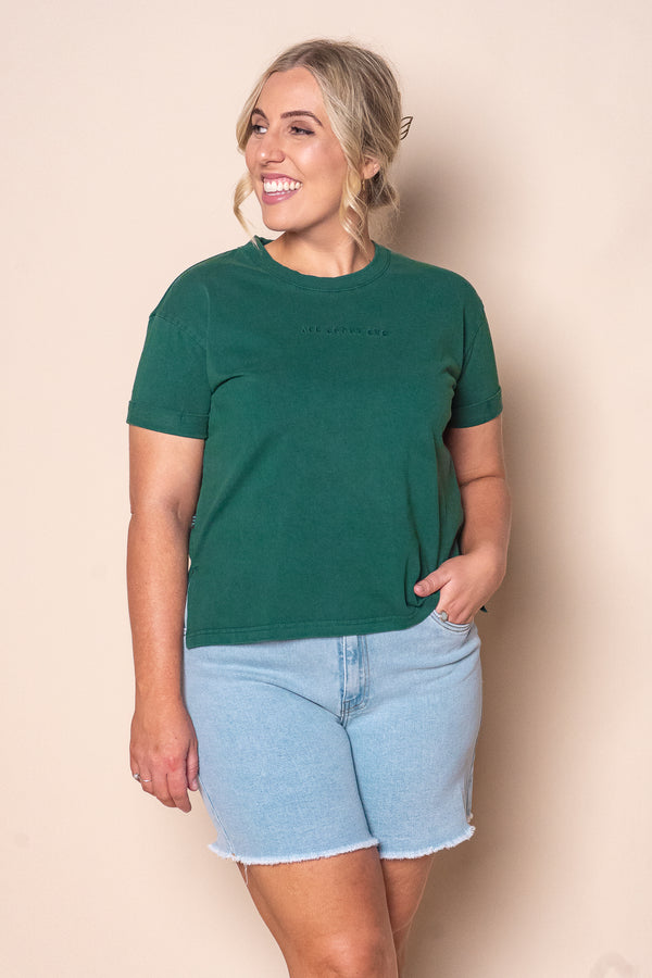 AAE Washed Tee in Forest Green - All About Eve