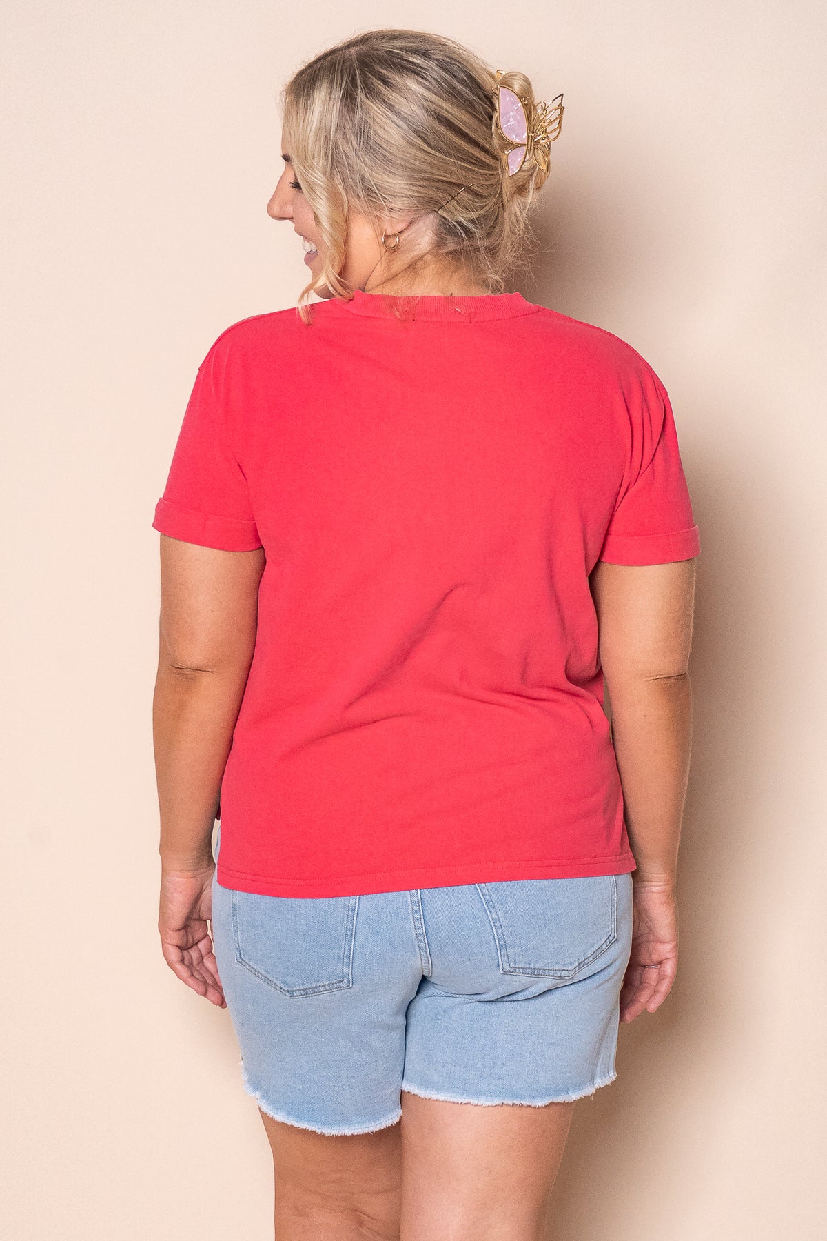 AAE Washed Tee in Berry - All About Eve