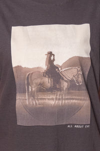 Yellowstone Relaxed Tee in Charcoal - All About Eve