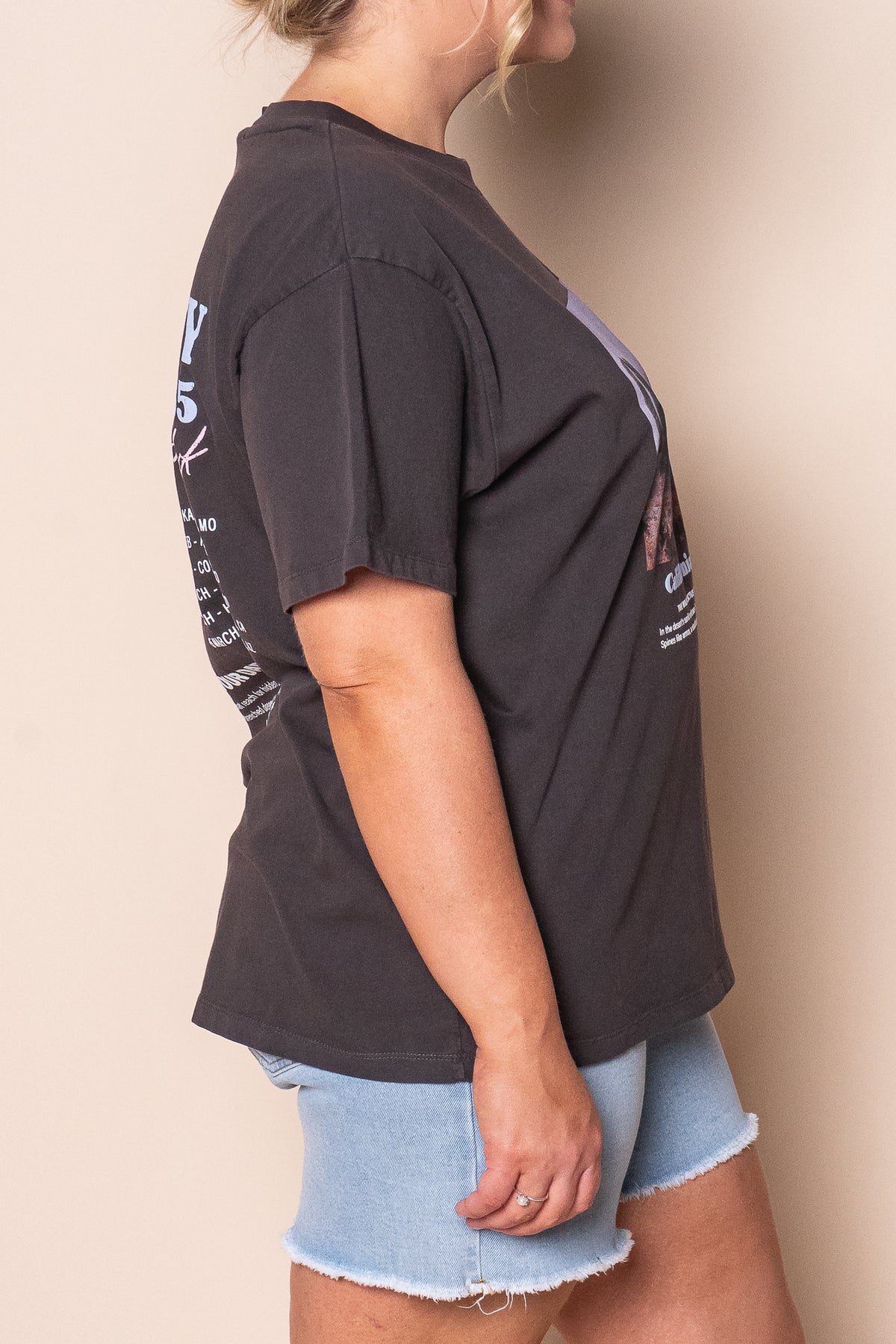 Liberty Road Relaxed Tee in Washed Black - All About Eve