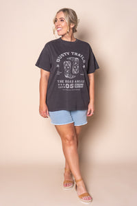 Dusty Trails Relaxed Tee in Washed Black - All About Eve