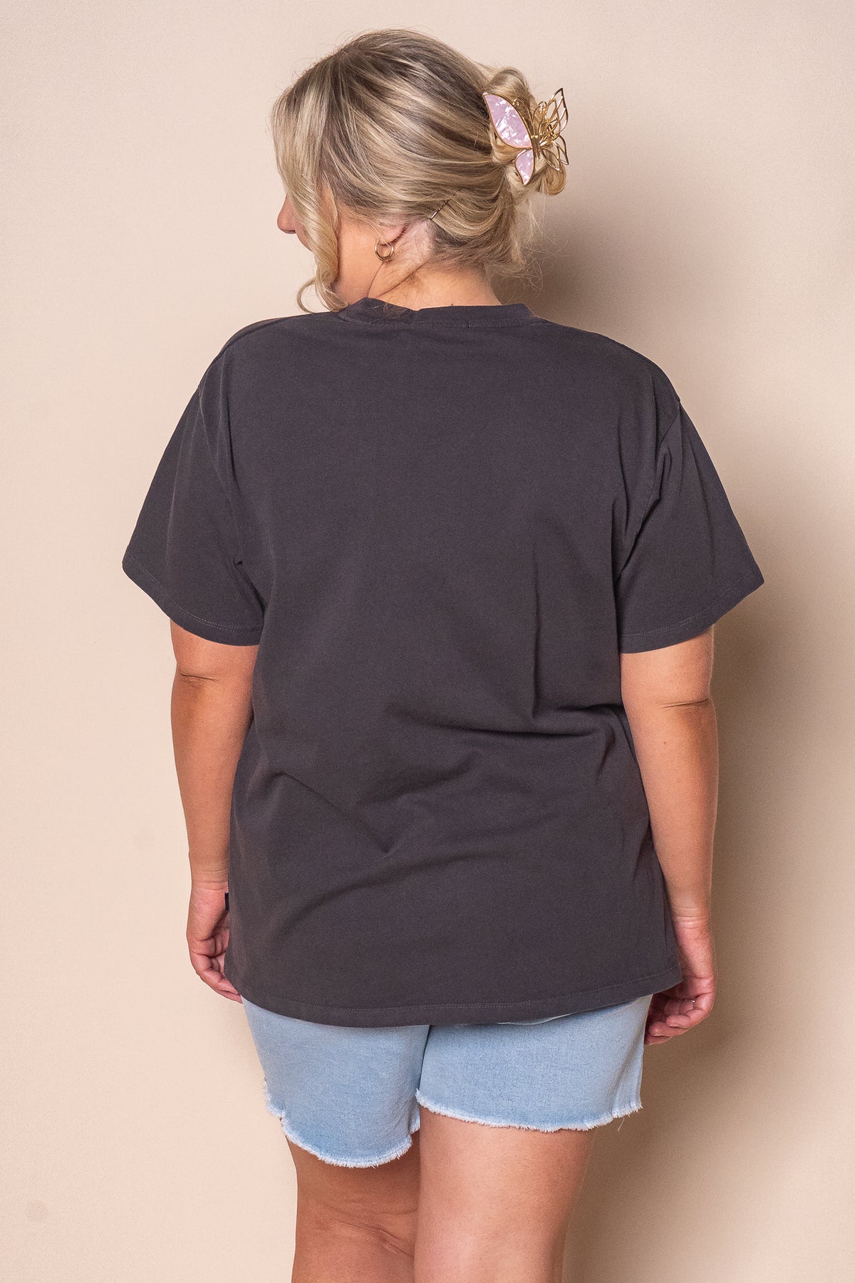Dusty Trails Relaxed Tee in Washed Black - All About Eve
