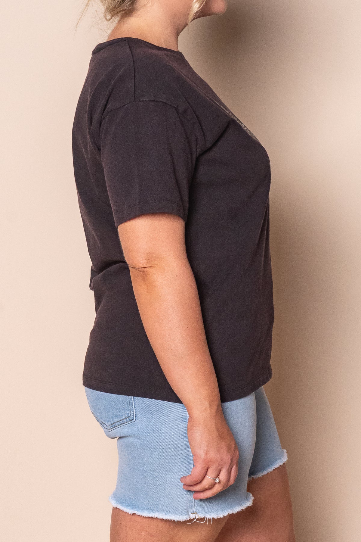 Hand Drawn Tee in Washed Black - Silent Theory