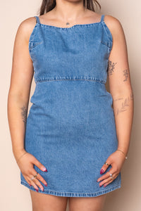 Aster Mini Dress in Mid Blue - Silent Theory