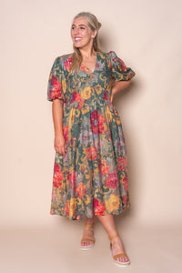 Olympia Midi Dress in Green