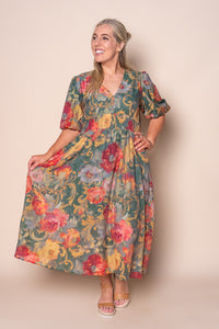 Olympia Midi Dress in Green