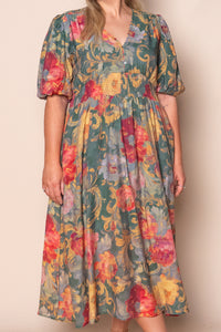 Olympia Midi Dress in Green