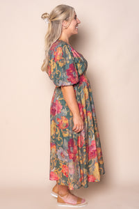 Olympia Midi Dress in Green