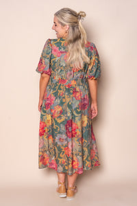 Olympia Midi Dress in Green