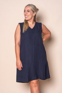 Bermuda Sleeveless Dress in Dark Sapphire - Foxwood