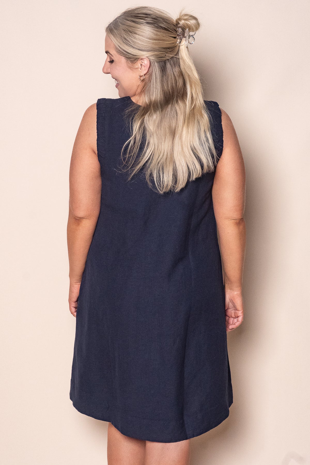 Bermuda Sleeveless Dress in Dark Sapphire - Foxwood