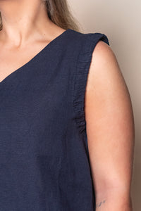 Bermuda Sleeveless Dress in Dark Sapphire - Foxwood