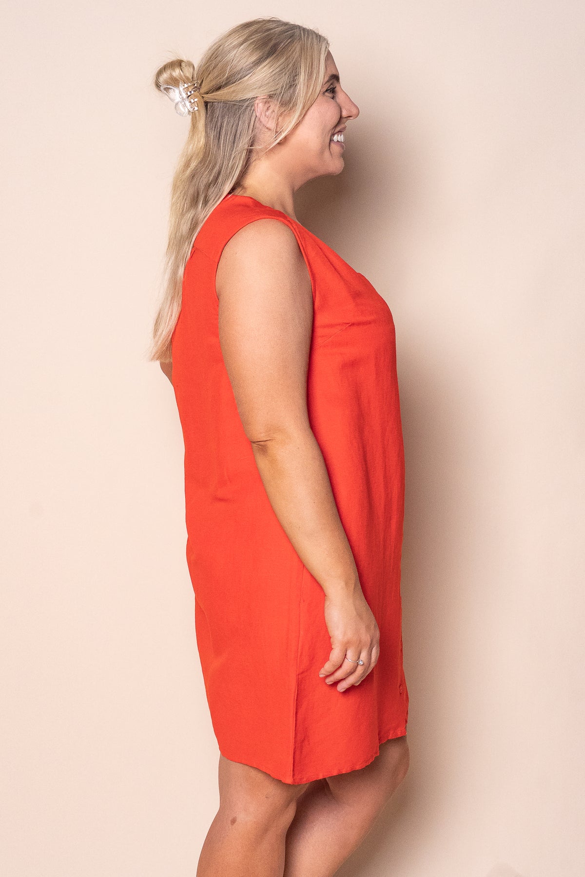 Anara Dress in Tangelo - Foxwood