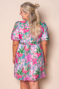 Hayley Floral Artistic Dress in Pink Multi