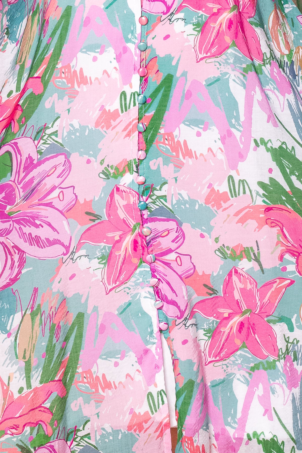 Hayley Floral Artistic Dress in Pink Multi