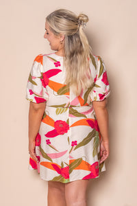 Rissa Floral Dress in Cream