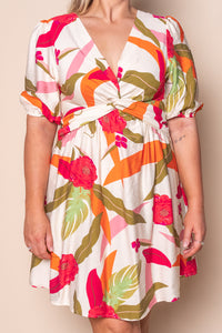 Rissa Floral Dress in Cream