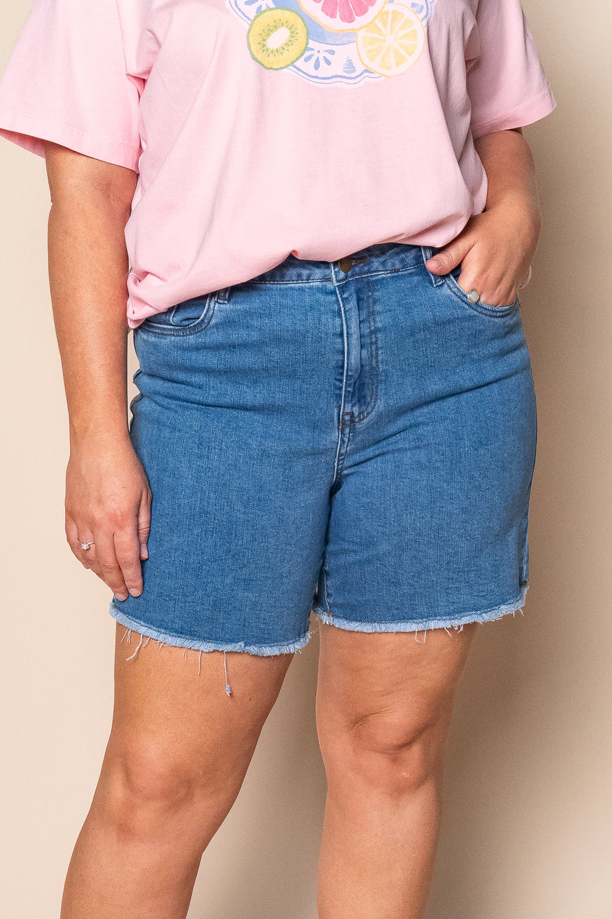 Millie Shorts in Mid Blue - Foxwood