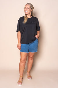 Simplified Tee in Black - Foxwood