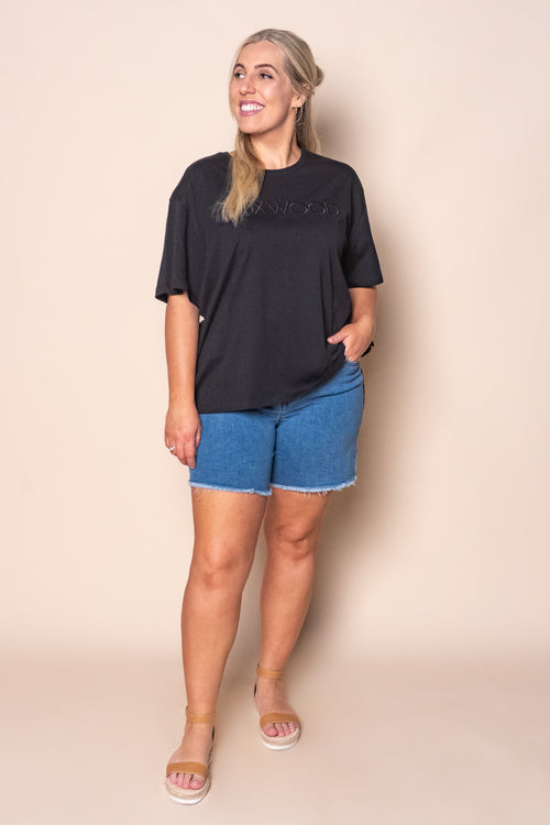 Simplified Tee in Black - Foxwood